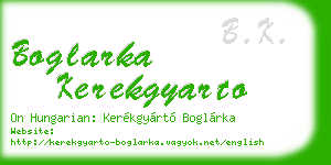 boglarka kerekgyarto business card